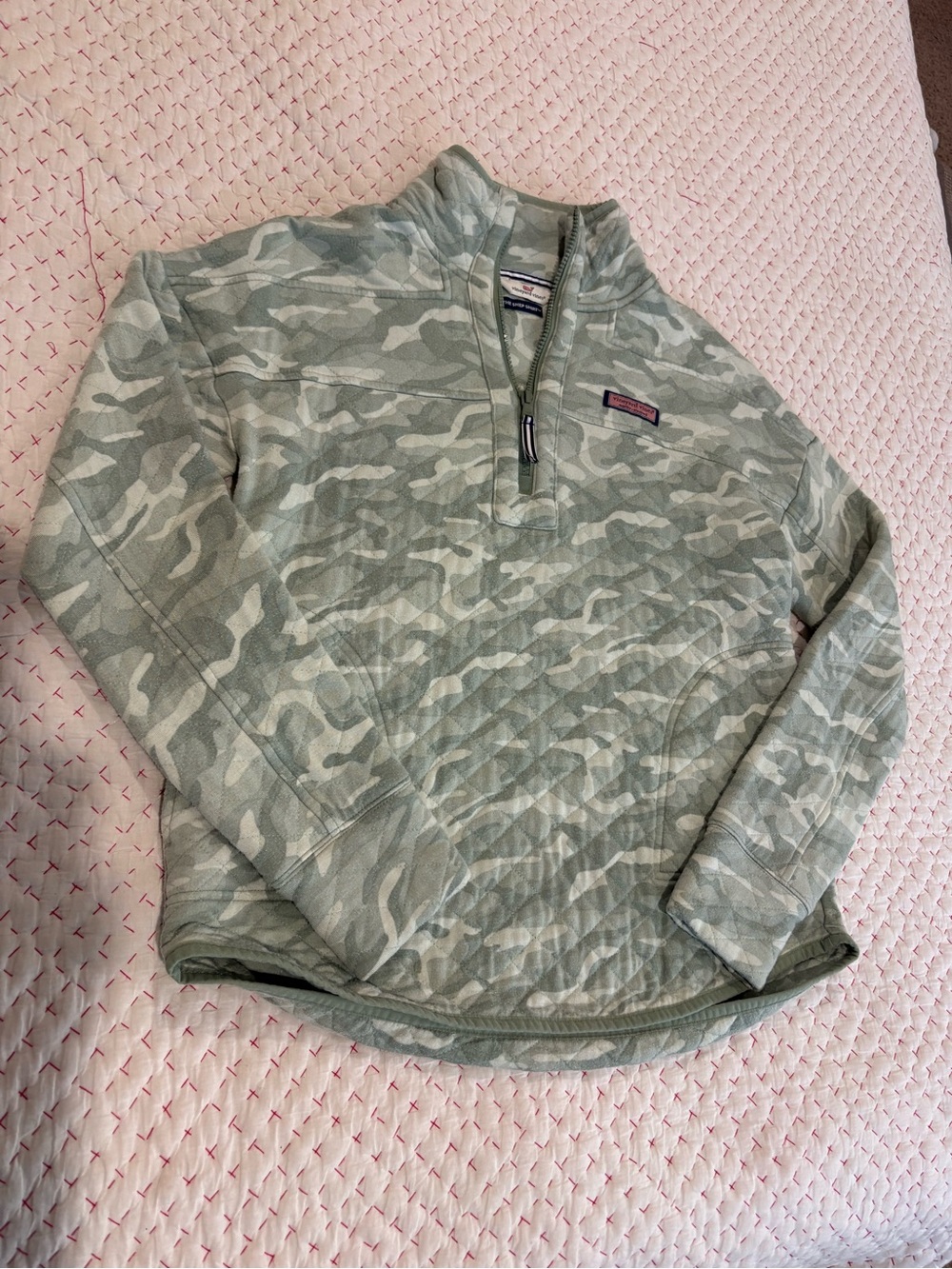 🐳🐳 Women’s Vineyard Vines Quilted Camo Shep Shirt Pullover Sage Green 🌴🌴